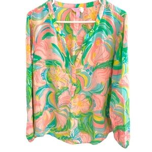 Lilly Pulitzer Silk Elsa Top